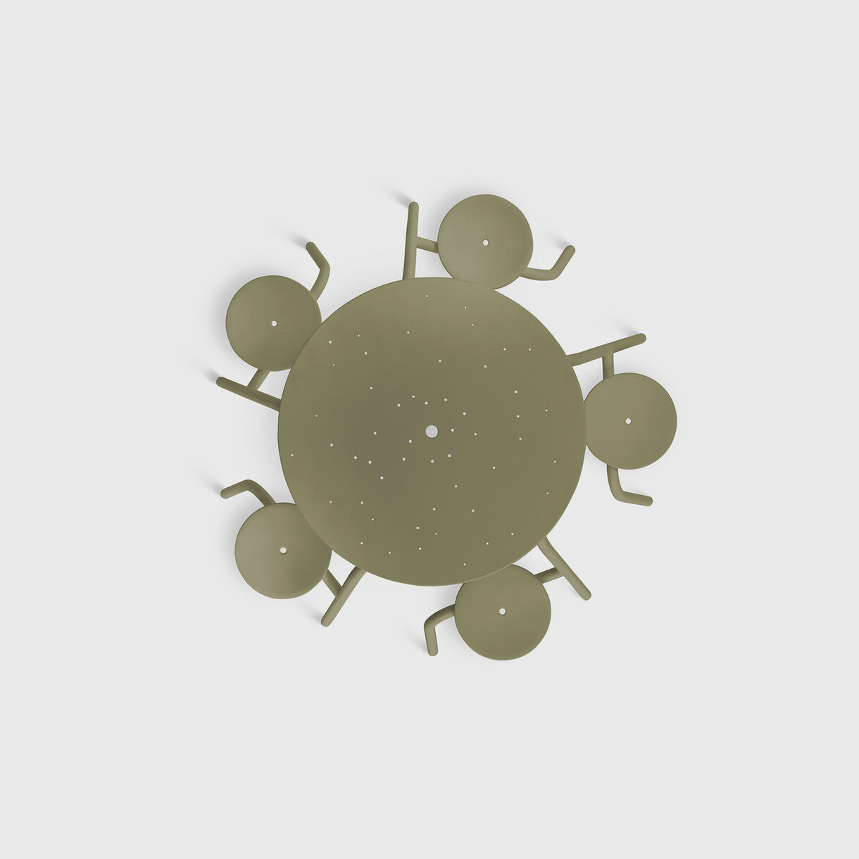 Virus Picnic Table, 5 Seater, Reed Green